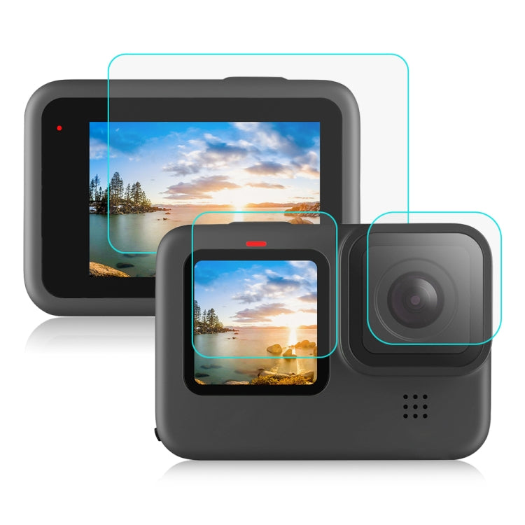 PULUZ for GoPro Hero12 Black /11 Black /10 Black /9 Black Lens + LCD Display 9H 2.5D Tempered Glass Film - free shipping - PMC TechLife - Order now!
