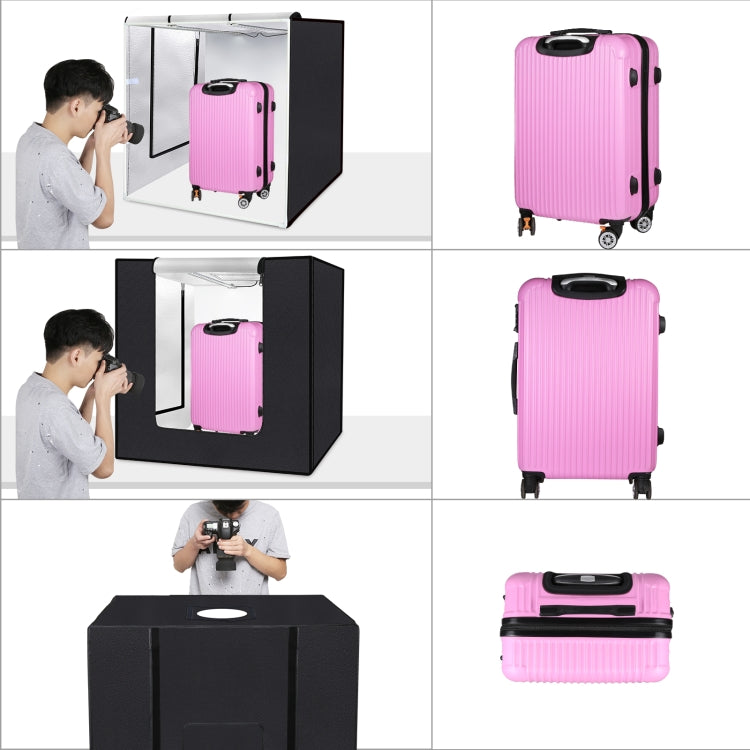 PULUZ 80cm Folding Portable 80W 9050LM White Light Photo Lighting Studio Shooting Tent Box Kit with 3 Colors (Black, White, Orange) Backdrops(EU Plug) - free shipping - PMC TechLife - Order now!