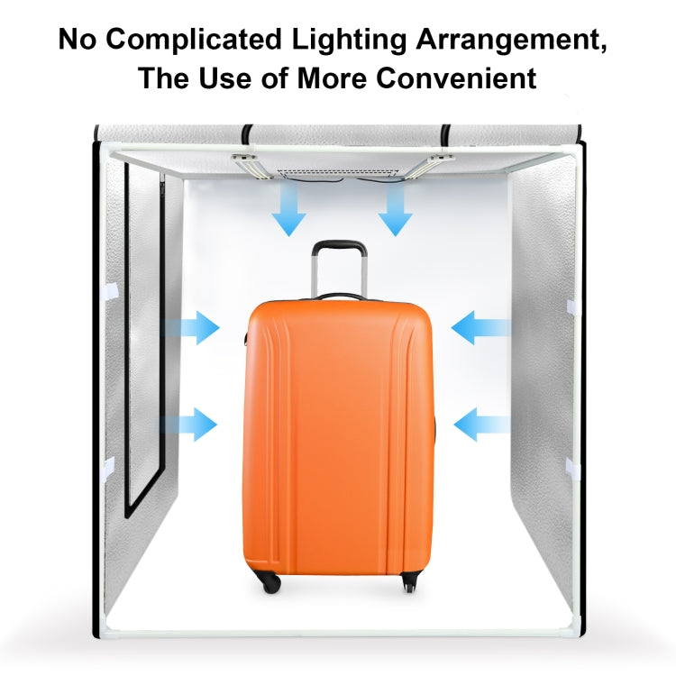 PULUZ 80cm Folding Portable 80W 9050LM White Light Photo Lighting Studio Shooting Tent Box Kit with 3 Colors (Black, White, Orange) Backdrops(EU Plug) - free shipping - PMC TechLife - Order now!