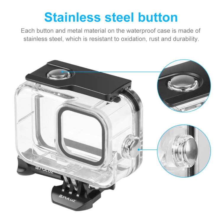 PULUZ for GoPro Hero11 Black / HERO10 Black / HERO9 Black 60m Waterproof Housing Protective Case with Buckle Basic Mount & Screw - Waterproof Cases by PULUZ | Online Shopping South Africa | PMC TechLife