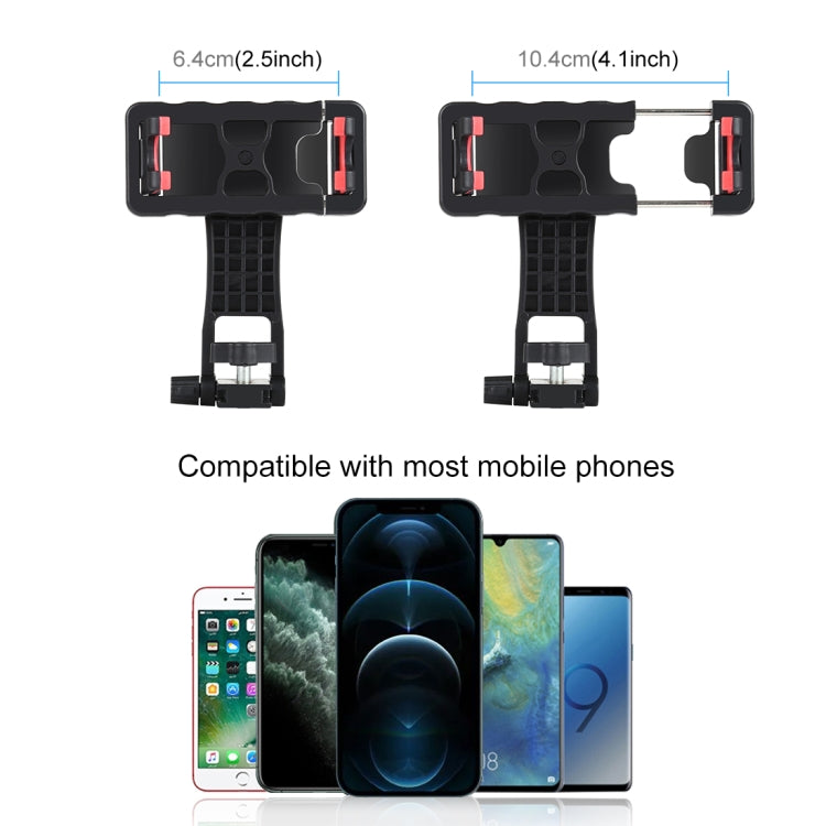 PULUZ 360 Degree Rotating Horizontal Vertical Shooting Phone ABS Clamp Holder Bracket For iPhone, Galaxy, Huawei, Xiaomi, Sony, HTC, Google and other Smartphones (Black) - Desktop Holder by PULUZ | Online Shopping South Africa | PMC Jewellery