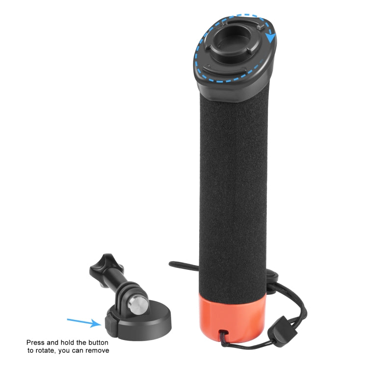 PULUZ Floating Foam Hand Grip Buoyancy Rods with Strap & Quick-release Base for GoPro, Insta360, DJI and Other Action Cameras(Orange) - Floating Grip & Ball by PULUZ | Online Shopping South Africa | PMC TechLife | Buy Now Pay Later Mobicred