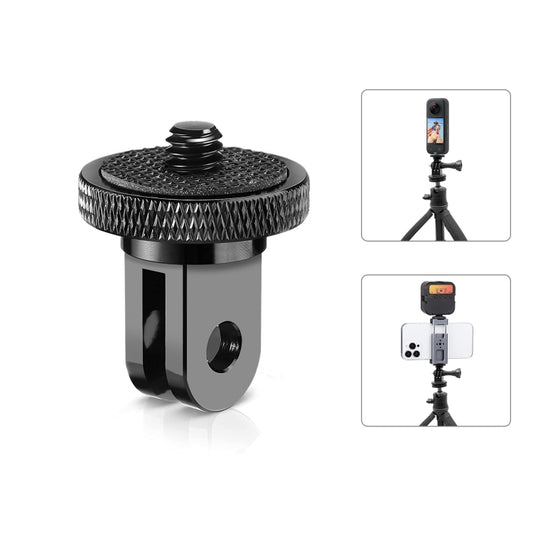 PULUZ 1/4 inch Screw Metal Tripod Mount Action Camera Adapter (Black) - Connection Mount by PULUZ | Online Shopping South Africa | PMC Jewellery