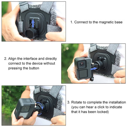 PULUZ Action Camera Quick Release Magnetic Base Adapter (Black) - Connection Mount by PULUZ | Online Shopping South Africa | PMC Jewellery