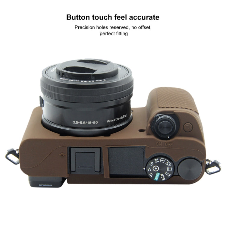PULUZ Soft Silicone Protective Case for Sony ILCE-6300 / A6400(Coffee) - Protective Case by PULUZ | Online Shopping South Africa | PMC Jewellery