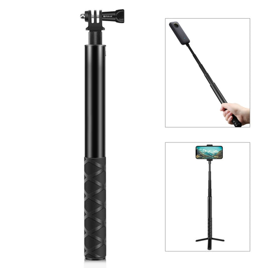 PULUZ 110cm Metal Selfie Stick Monopod with Invisible Adapter Base & Screw for Insta360 One RS / X2 / X3 - Self Monopod Grip by PULUZ | Online Shopping South Africa | PMC Jewellery