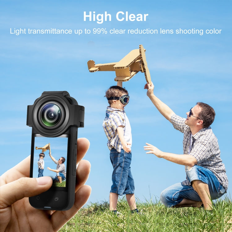 For Insta360 X3 PULUZ Upgrade Optical Glass Lens Guard Protective Cover - Len Accessories by PULUZ | Online Shopping South Africa | PMC Jewellery
