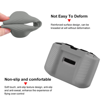 PULUZ Shockproof Anti-scratch Silicone Case with Neck Strap For DJI Mini 3 / 3 Pro / Mavic 3 / Air 2S / Mini 2 Remote Control (Grey) - Case & Bags by PULUZ | Online Shopping South Africa | PMC Jewellery