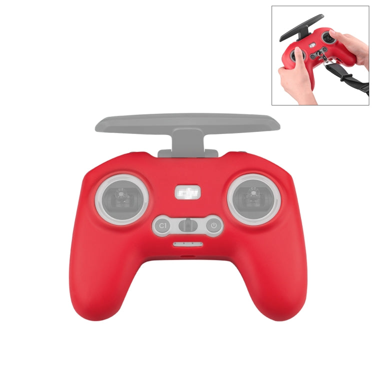 For DJI FPV Combo Remote Control PULUZ Silicone Protective Case(Red) -  by PULUZ | Online Shopping South Africa | PMC TechLife