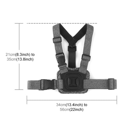 PULUZ Adjustable Body Mount Belt Chest Strap with J Hook Mount & Long Screw & Phone Clamp - Chest Belt by PULUZ | Online Shopping South Africa | PMC Jewellery