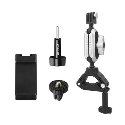 PULUZ Handlebar  Arm Mount with Phone Clamp & Mount Adapter & Long Screw - Helmet Mount by PULUZ | Online Shopping South Africa | PMC Jewellery