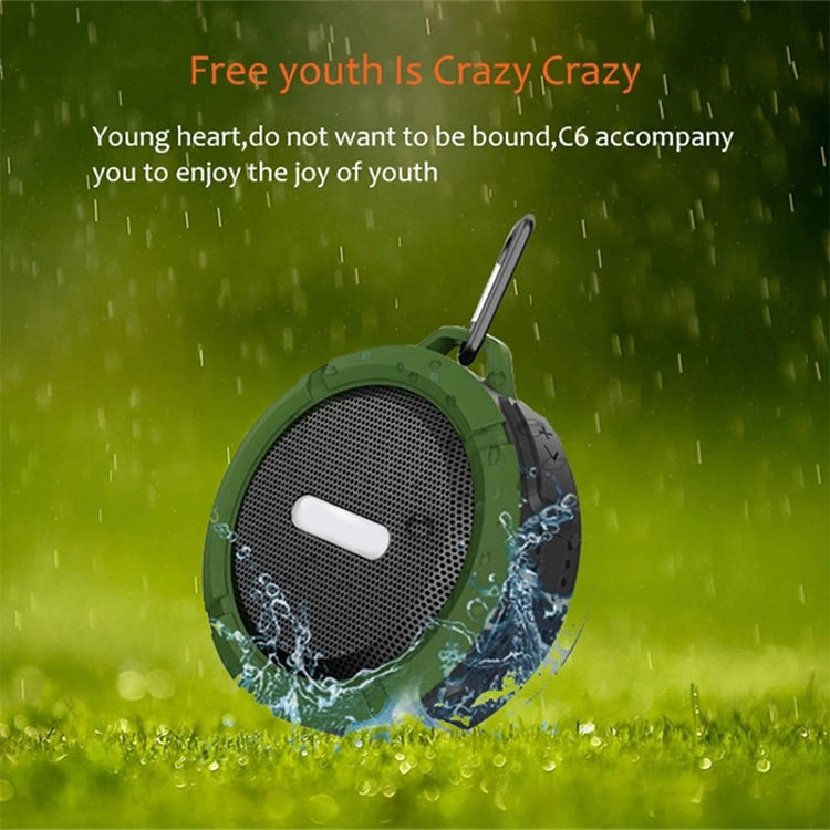 C6 Outdoor Waterproof Bluetooth Speaker with Suction, Support Hands-free Calling(Blue) - Waterproof Speaker by PMC Jewellery | Online Shopping South Africa | PMC Jewellery