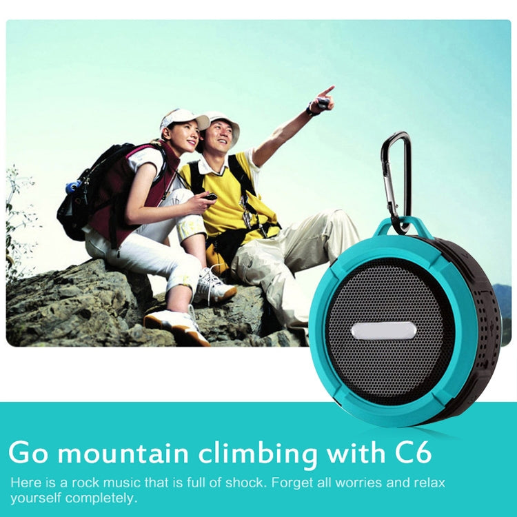 C6 Outdoor Waterproof Bluetooth Speaker with Suction, Support Hands-free Calling(Blue) - Waterproof Speaker by PMC Jewellery | Online Shopping South Africa | PMC Jewellery