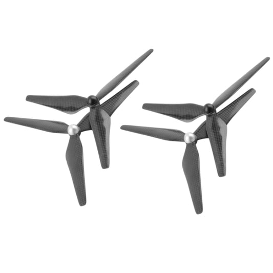 2 Pairs 9450 9.4x5.0 3-Blades Carbon Fiber Propeller CW/CCW for DJI Phantom 3 / 2 Series(Black) - For DJI Phantom Series by PMC Jewellery | Online Shopping South Africa | PMC Jewellery