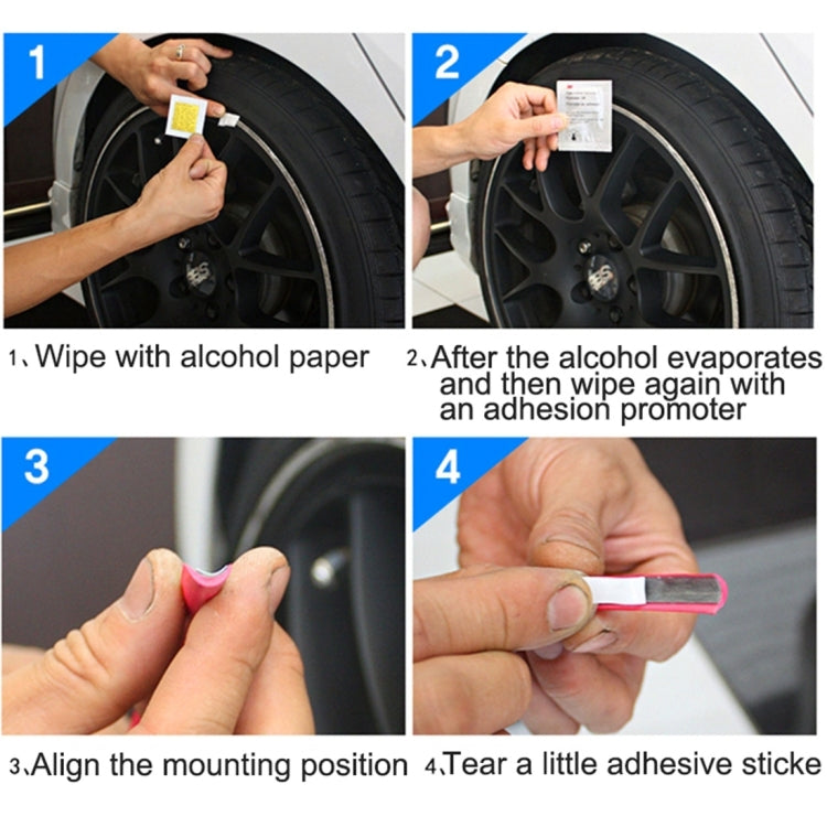 Universal Decorative Scratchproof Stickup 8M Flexible Car Wheel Hub TRIM Mouldings Decoration Strip(Yellow) - Decorative Strip by PMC TechLife | Online Shopping South Africa | PMC TechLife