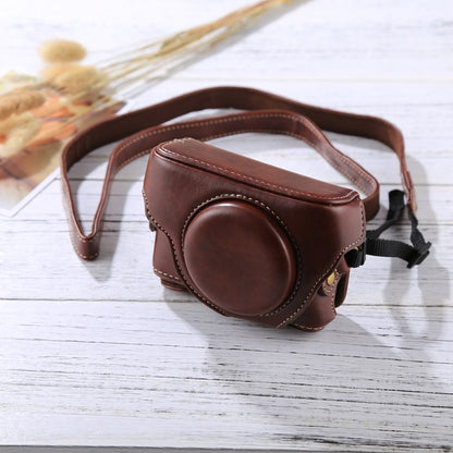 Retro Style PU Leather Camera Case Bag with Strap for Sony RX100 M3 / M4 / M5(Coffee) - Leather Bag by PMC Jewellery | Online Shopping South Africa | PMC Jewellery