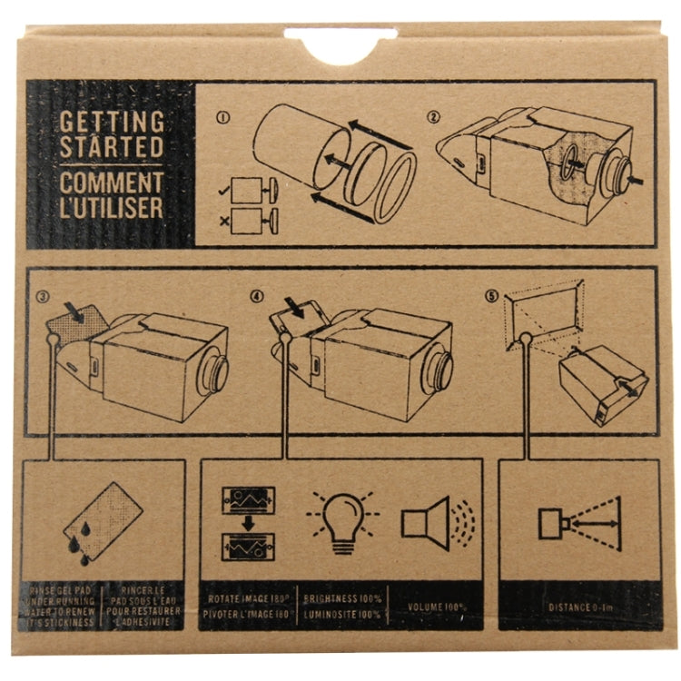 Cardboard Smartphone Projector 2.0 / DIY Mobile Phone Projector Portable Cinema - Accessories & Parts by PMC TechLife | Online Shopping South Africa | PMC TechLife | Buy Now Pay Later Mobicred