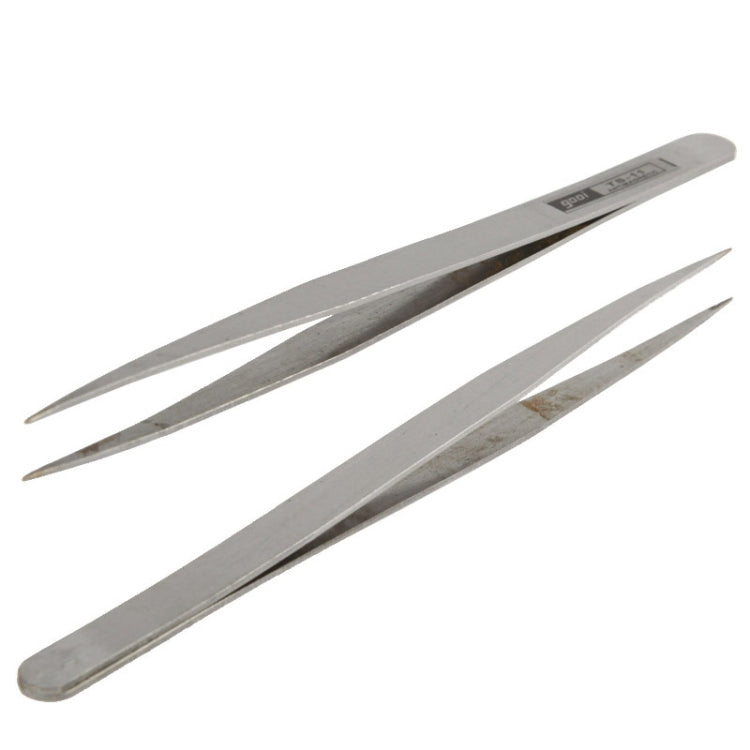 6 PCS Stainless Steel TS-10/ 11/ 12/ 13/ 14/ 15 Straight and Angled Tweezerses(Grey) - Tweezers by VETUS | Online Shopping South Africa | PMC TechLife | Buy Now Pay Later Mobicred