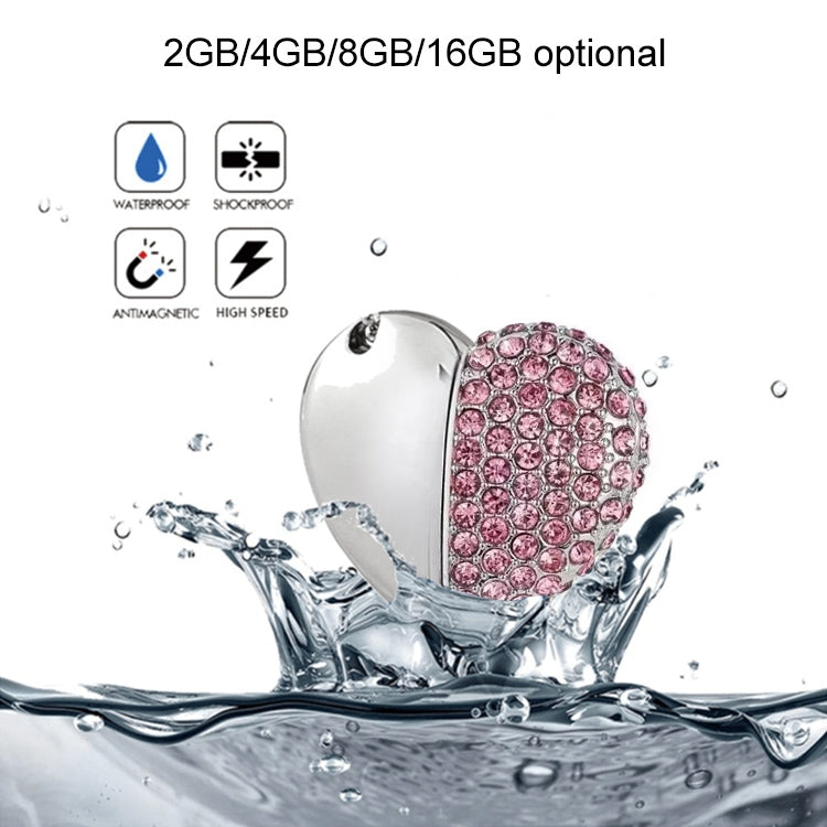 Heart Shaped Diamond Jewelry USB Flash Disk, Special for Valentines Day Gifts (8GB) - free shipping - PMC TechLife - Order now!