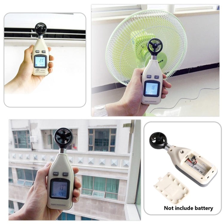 BENETECH Digital Electronic Anemometer (GM816A)(White) - Tachometers & Anemometer by BENETECH | Online Shopping South Africa | PMC TechLife | Buy Now Pay Later Mobicred