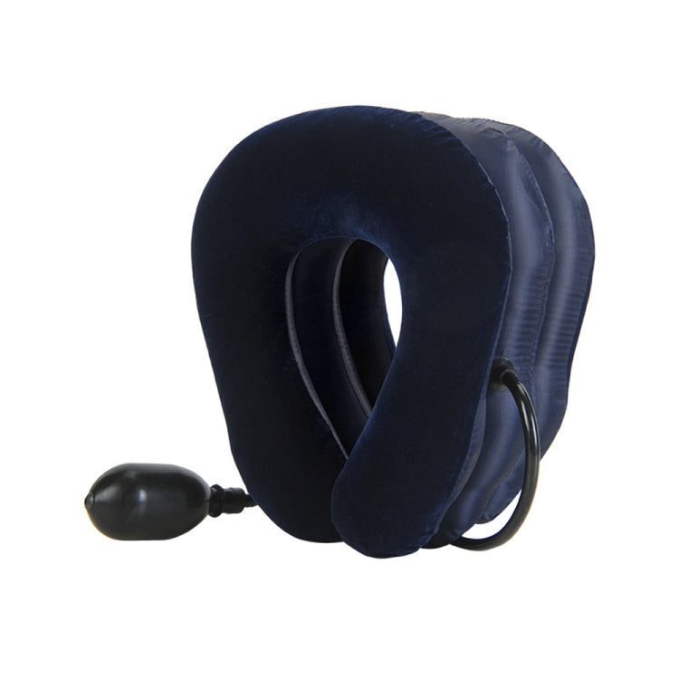 Inflatable Air Cervical Neck Traction Device Soft Head Back Shoulder Neck Ache Massager Headache Pain Relief Relaxation Brace(Dark Blue) - Massage & Relaxation by PMC Jewellery | Online Shopping South Africa | PMC Jewellery