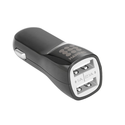 [HK Warehouse] HAWEEL High Quality 2.1A + 1A Dual USB Ports Car Charger(Black) - Car Charger by HAWEEL | Online Shopping South Africa | PMC Jewellery