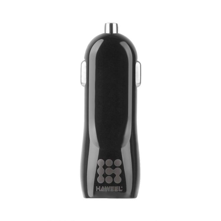 HAWEEL High Quality 2.1A + 1A Dual USB Ports Car Charger(Black) - Car Charger by HAWEEL | Online Shopping South Africa | PMC TechLife | Buy Now Pay Later Mobicred