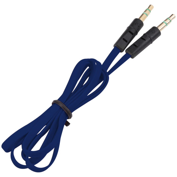 1m Noodle Style Aux Audio Cable 3.5mm Male to Male, Compatible with Phones, Tablets, Headphones, MP3 Player, Car/Home Stereo & More(Dark Blue) - free shipping - PMC TechLife - Order now!