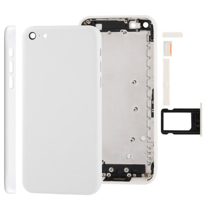 Full Housing  Chassis / Back Cover with Mounting Plate & Mute Button + Power Button + Volume Button + Nano SIM Card Tray for iPhone 5C(White) - iPhone 5 Parts by PMC Jewellery | Online Shopping South Africa | PMC Jewellery