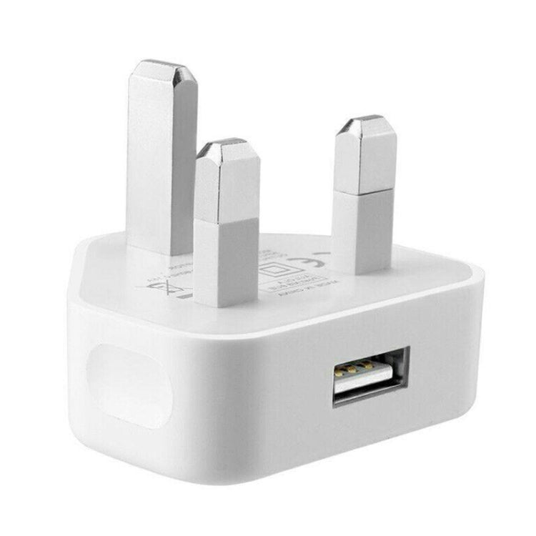 5V / 1A (UK Plug) USB Charger Adapter For  iPhone, Galaxy, Huawei, Xiaomi, LG, HTC and Other Smart Phones, Rechargeable Devices(White) - USB Charger by PMC TechLife | Online Shopping South Africa | PMC TechLife | Buy Now Pay Later Mobicred
