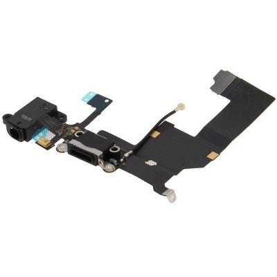 Original Tail Connector Charger Flex Cable + Headphone Audio Jack Ribbon Flex Cable for iPhone 5(Black) - iPhone 5 Parts by PMC Jewellery | Online Shopping South Africa | PMC Jewellery