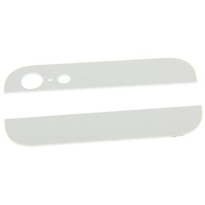 Original Back Cover Top & Bottom Glass Lens for iPhone 5(White) - iPhone 5 Parts by PMC Jewellery | Online Shopping South Africa | PMC Jewellery