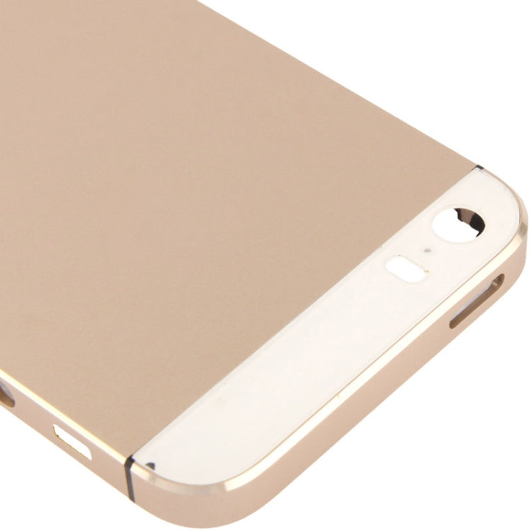 Full Housing Alloy  Back Cover with Mute Button + Power Button + Volume Button + Nano SIM Card Tray for iPhone 5S (Light Gold) - iPhone 5 Parts by PMC Jewellery | Online Shopping South Africa | PMC Jewellery