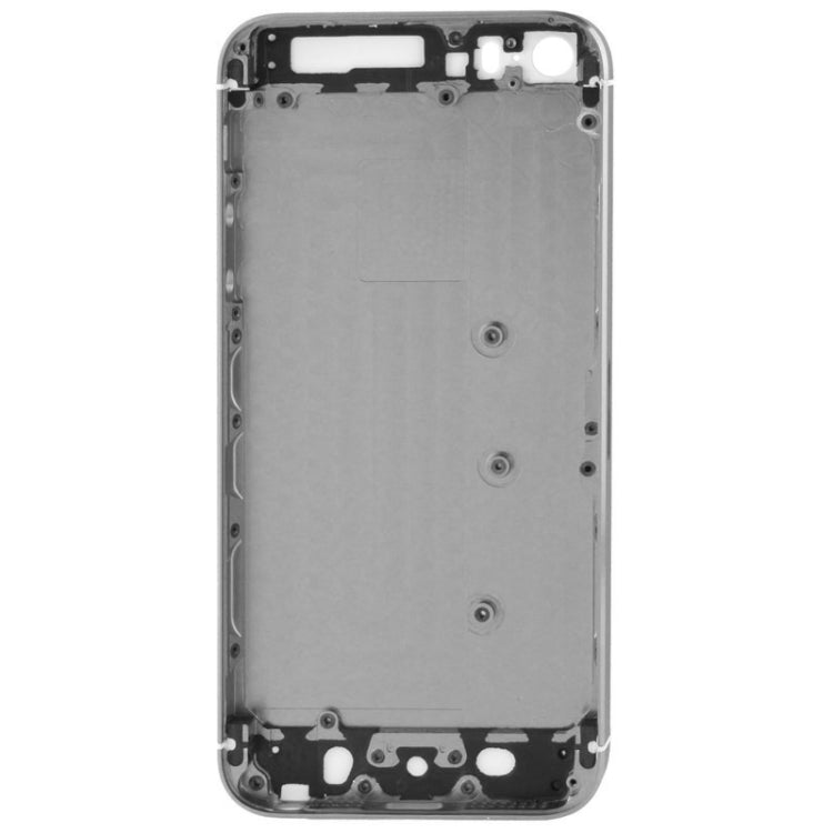 Full Housing Alloy  Back Cover with Mute Button + Power Button + Volume Button + Nano SIM Card Tray for iPhone 5S(Grey) - iPhone 5 Parts by PMC Jewellery | Online Shopping South Africa | PMC Jewellery