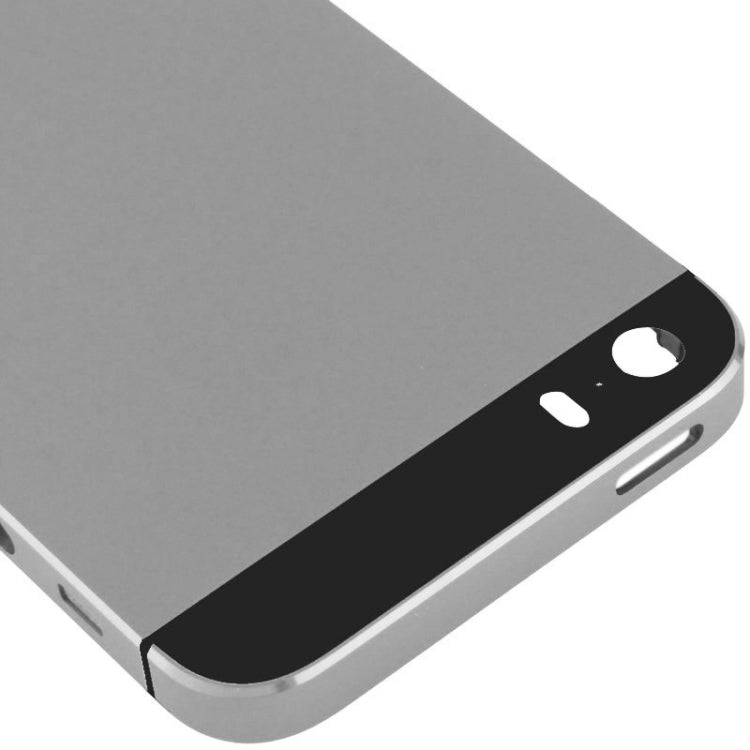 Full Housing Alloy  Back Cover with Mute Button + Power Button + Volume Button + Nano SIM Card Tray for iPhone 5S(Grey) - iPhone 5 Parts by PMC Jewellery | Online Shopping South Africa | PMC Jewellery