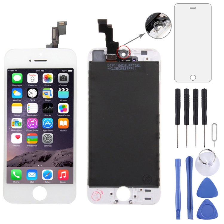 Digitizer Assembly (Original LCD + Frame + Touch Panel) for iPhone 5S(White) - iPhone 5 Parts by PMC Jewellery | Online Shopping South Africa | PMC Jewellery