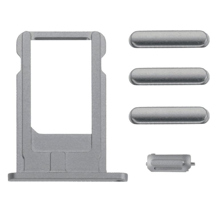 Original Card Tray & Volume Control Key & Screen Lock Key & Mute Switch Vibrator Key Kit for iPhone 6(Grey) - iPhone 6/6 Plus Parts by PMC Jewellery | Online Shopping South Africa | PMC Jewellery