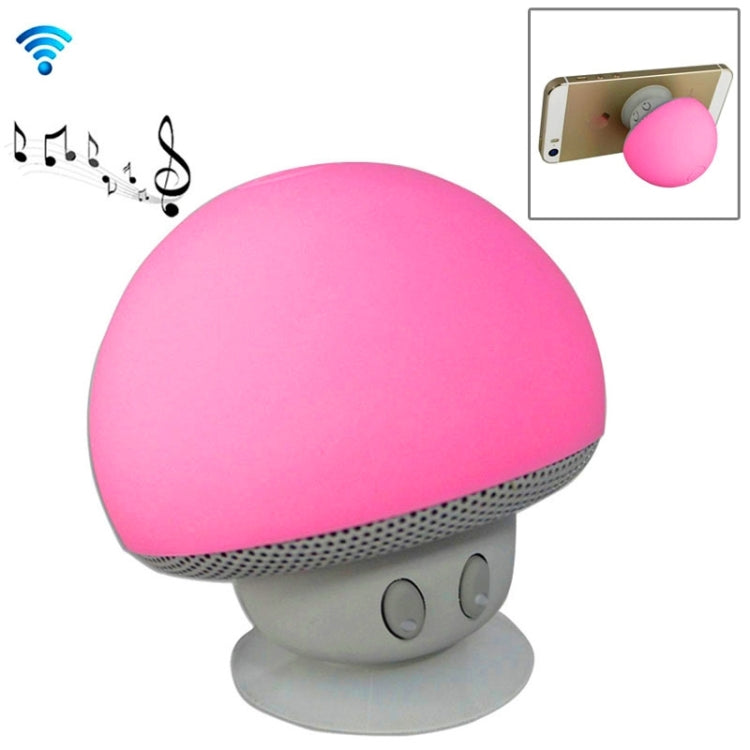 Mushroom Shape Bluetooth Speaker with Suction Holder(Pink) - Desktop Speaker by PMC Jewellery | Online Shopping South Africa | PMC Jewellery