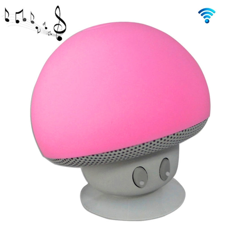 Mushroom Shape Bluetooth Speaker with Suction Holder(Pink) - Desktop Speaker by PMC Jewellery | Online Shopping South Africa | PMC Jewellery