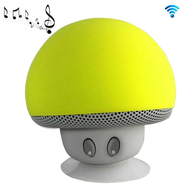 Mushroom Shape Bluetooth Speaker with Suction Holder(Yellow) - Desktop Speaker by PMC Jewellery | Online Shopping South Africa | PMC Jewellery