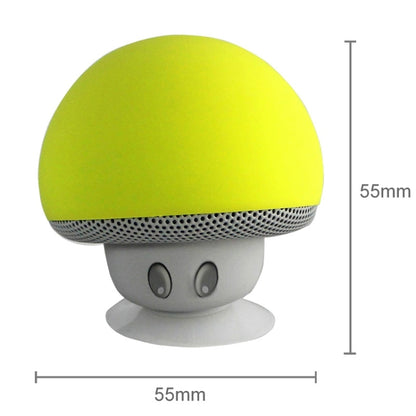 Mushroom Shape Bluetooth Speaker with Suction Holder(Yellow) - Desktop Speaker by PMC Jewellery | Online Shopping South Africa | PMC Jewellery