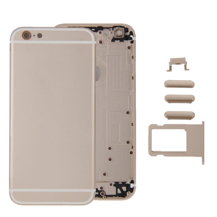 6 in 1 for iPhone 6 (Back Cover + Card Tray + Volume Control Key + Power Button + Mute Switch Vibrator Key + Sign) Full Assembly Housing Cover(Gold) - iPhone 6/6 Plus Parts by PMC TechLife | Online Shopping South Africa | PMC TechLife