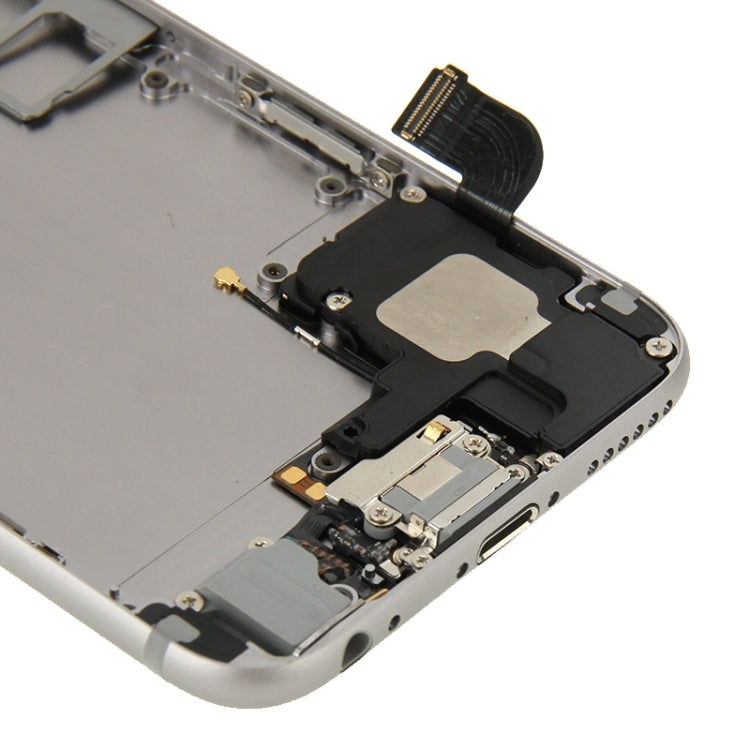 Full Housing Back Cover with Power Button & Volume Button Flex Cable & Charging Port Flex Cable & Speaker Ringer Buzzer for iPhone 6(Grey) - iPhone 6/6 Plus Parts by PMC Jewellery | Online Shopping South Africa | PMC Jewellery