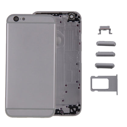 6 in 1 for iPhone 6 Plus (Back Cover + Card Tray + Volume Control Key + Power Button + Mute Switch Vibrator Key + Sign) Full Assembly Housing Cover(Grey) - iPhone 6/6 Plus Parts by PMC Jewellery | Online Shopping South Africa | PMC Jewellery