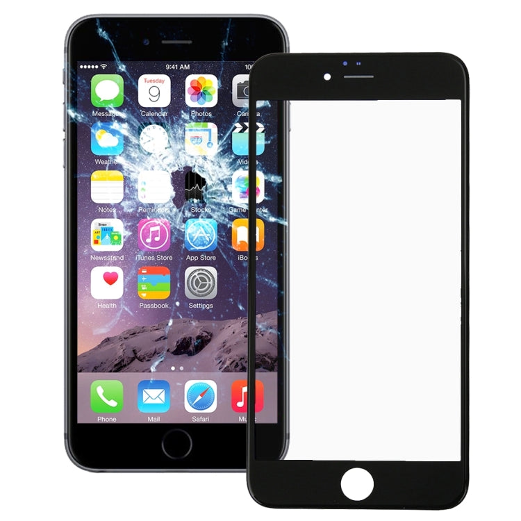 Front Screen Outer Glass Lens with Front LCD Screen Bezel Frame for iPhone 6 Plus(Black) - iPhone 6/6 Plus Parts by PMC Jewellery | Online Shopping South Africa | PMC Jewellery