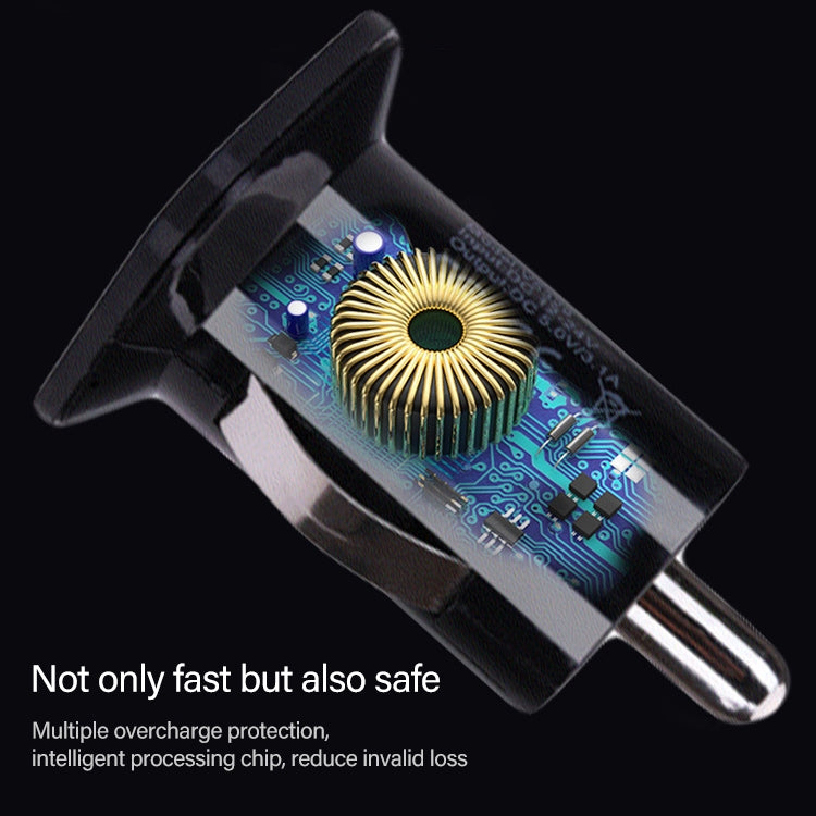 USAMS High Performance 2.1A + 1A Dual USB Port Car Charger for iPad Air 2 & Air & 4, iPhone 6 & 6 Plus & 5C & 5S & 4 & 4S, iPod touch, Galaxy Tablet / Note Series and Other Mobile Phone, Navigators(Black) - Car Charger by USAMS | Online Shopping South Africa | PMC TechLife