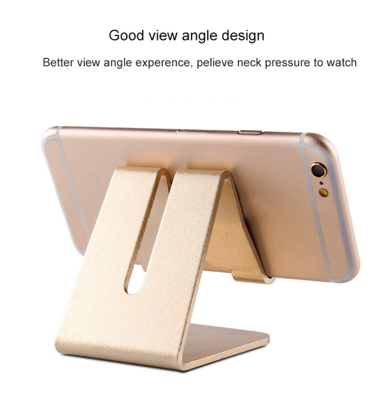 Aluminum Stand Desktop Holder for iPad, iPhone, Galaxy, Huawei, Xiaomi, HTC, Sony, and other Mobile Phones or Tablets(Gold) - Desktop Holder by PMC TechLife | Online Shopping South Africa | PMC TechLife