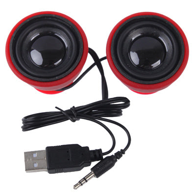 3.5mm Stereo Mini Mobile Speaker for New iPad (iPad 3) / iPad 2 / iPhone 5 / iPhone 4 & 4S / Tablet PC / Laptop, Red(Red) - Desktop Speaker by PMC Jewellery | Online Shopping South Africa | PMC Jewellery