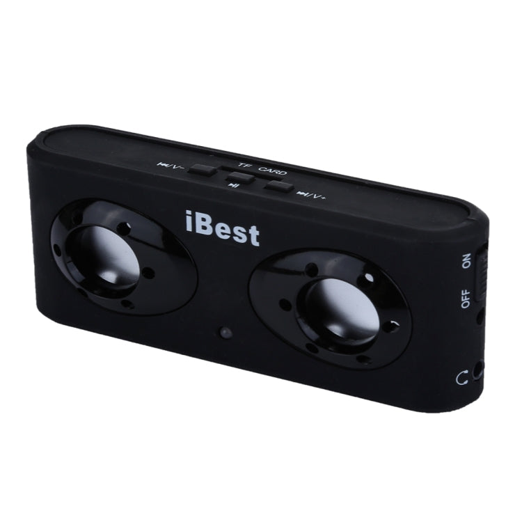 iBest Portable Stereo Rechargeable Speaker(Black) - Desktop Speaker by PMC Jewellery | Online Shopping South Africa | PMC Jewellery