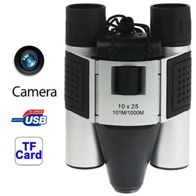 10��25mm 5 in 1 (Binocular Camera + Video Camera + Digital Camera + PC Cam + TF Card Reader) Digital Camera Binoculars,  Field of View: 101m/1000m, Size: 135 �� 100 �� 24mm - free shipping - PMC TechLife - Order now!